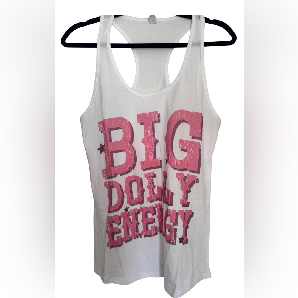 Women’s Graphic Racerback Tank Top | “Big Dolly Energy” |  J. COONS  SZ XL